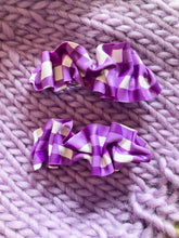 Cargar imagen en el visor de la galería, Purple Gingham Draped - Hair Barrettes
