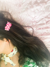 Load image into Gallery viewer, Pink Gingham Draped - Hair Barrettes
